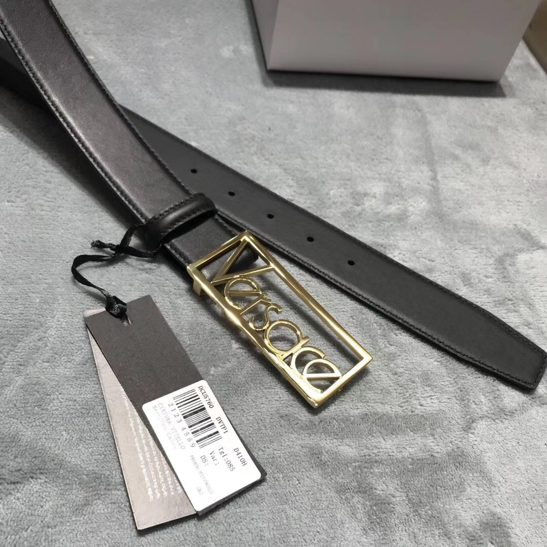 Versace Leather Belt - DesignerGu