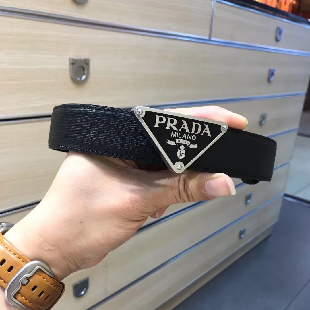 Prada Leather Belt - DesignerGu