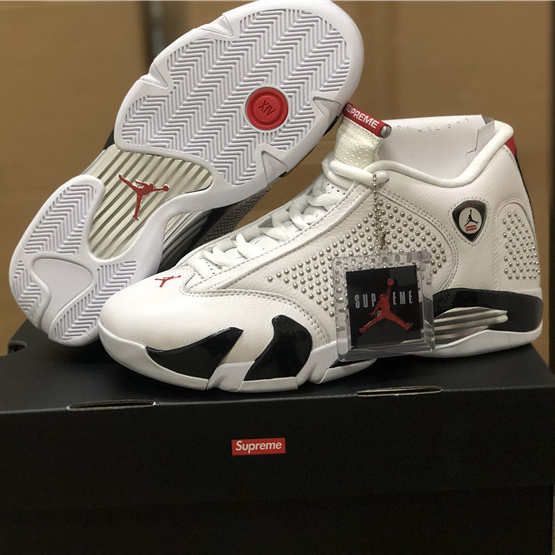 Jordan AJ14 White Red BV7630-106 - DesignerGu