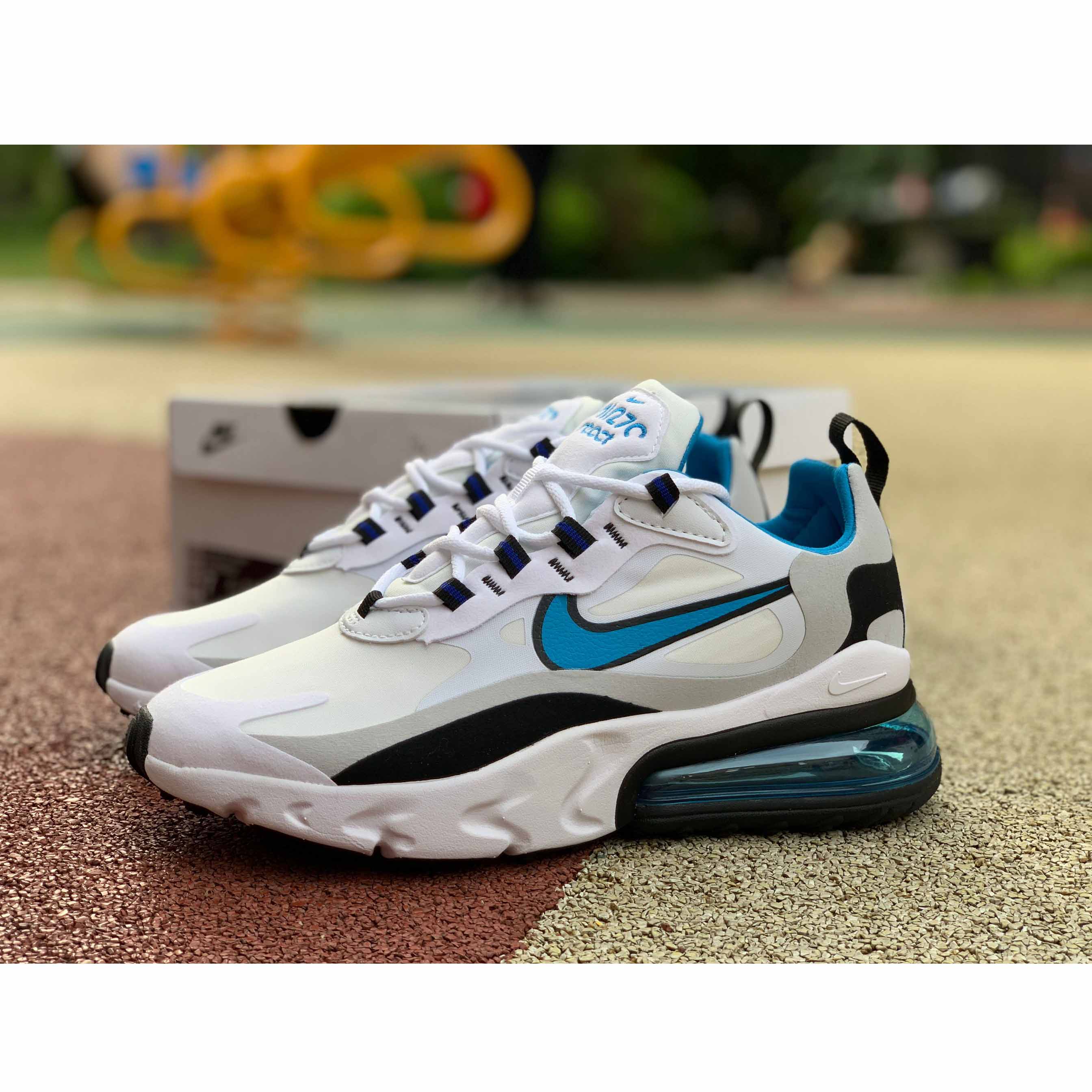 Nike Air Max 270 React HIghlighted In Sky Blue - DesignerGu