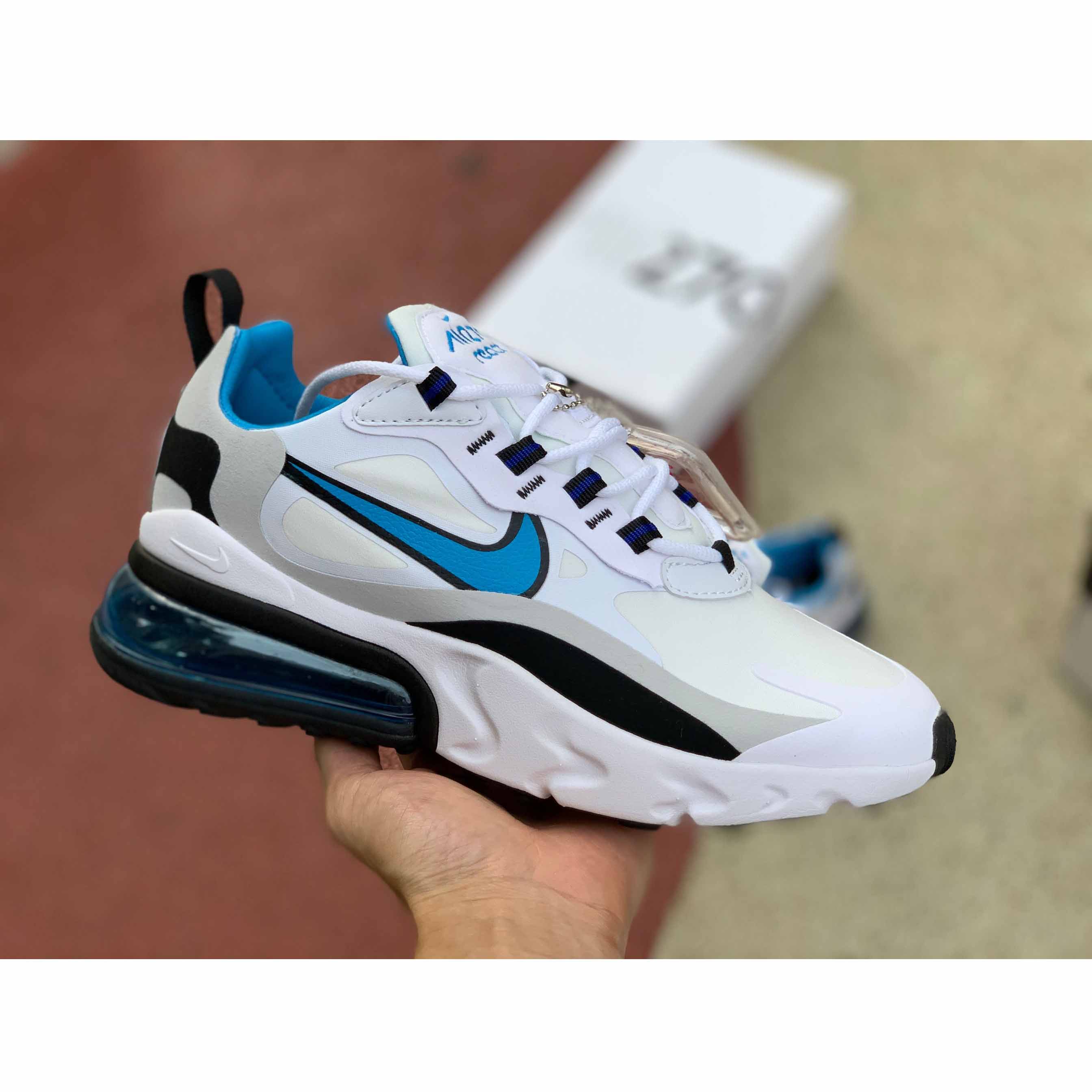 Nike Air Max 270 React HIghlighted In Sky Blue - DesignerGu