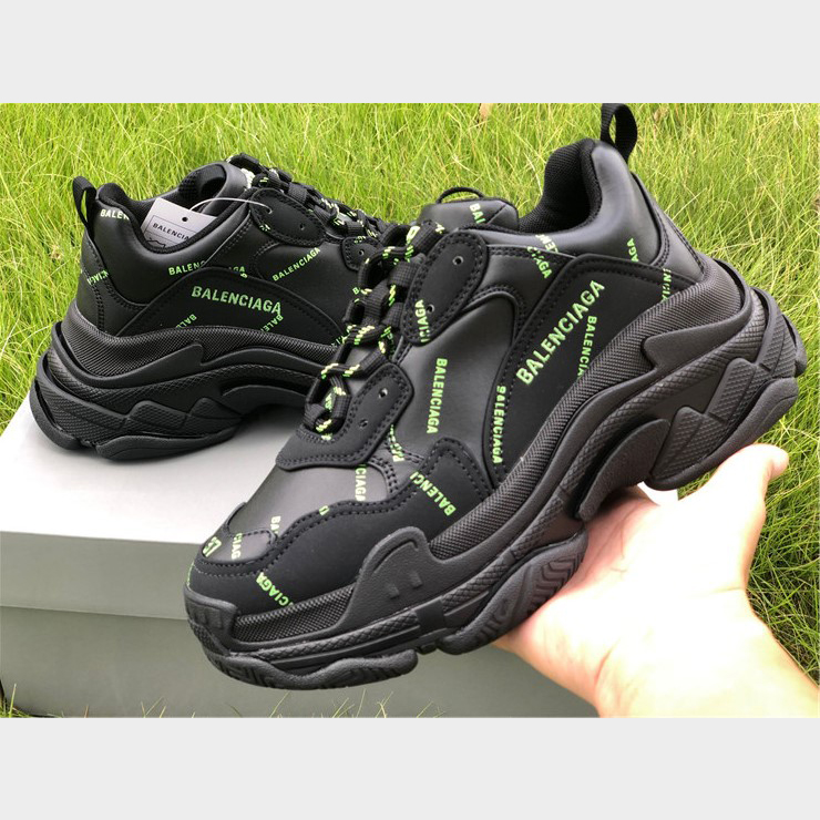 Balenciaga Allover Logo Triple S Sneaker - DesignerGu