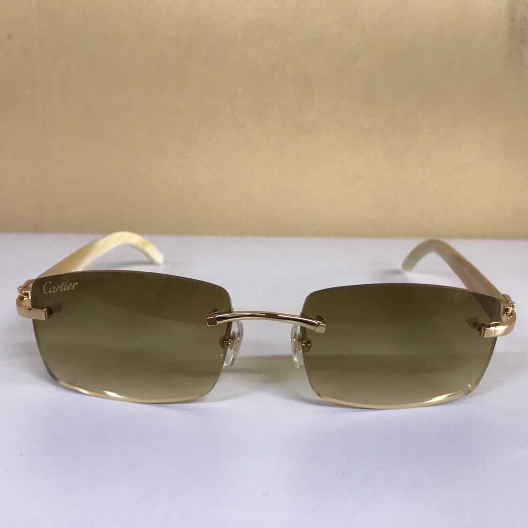 Cartier 3524012 White Buffalo Eyeglasses In Gold - DesignerGu