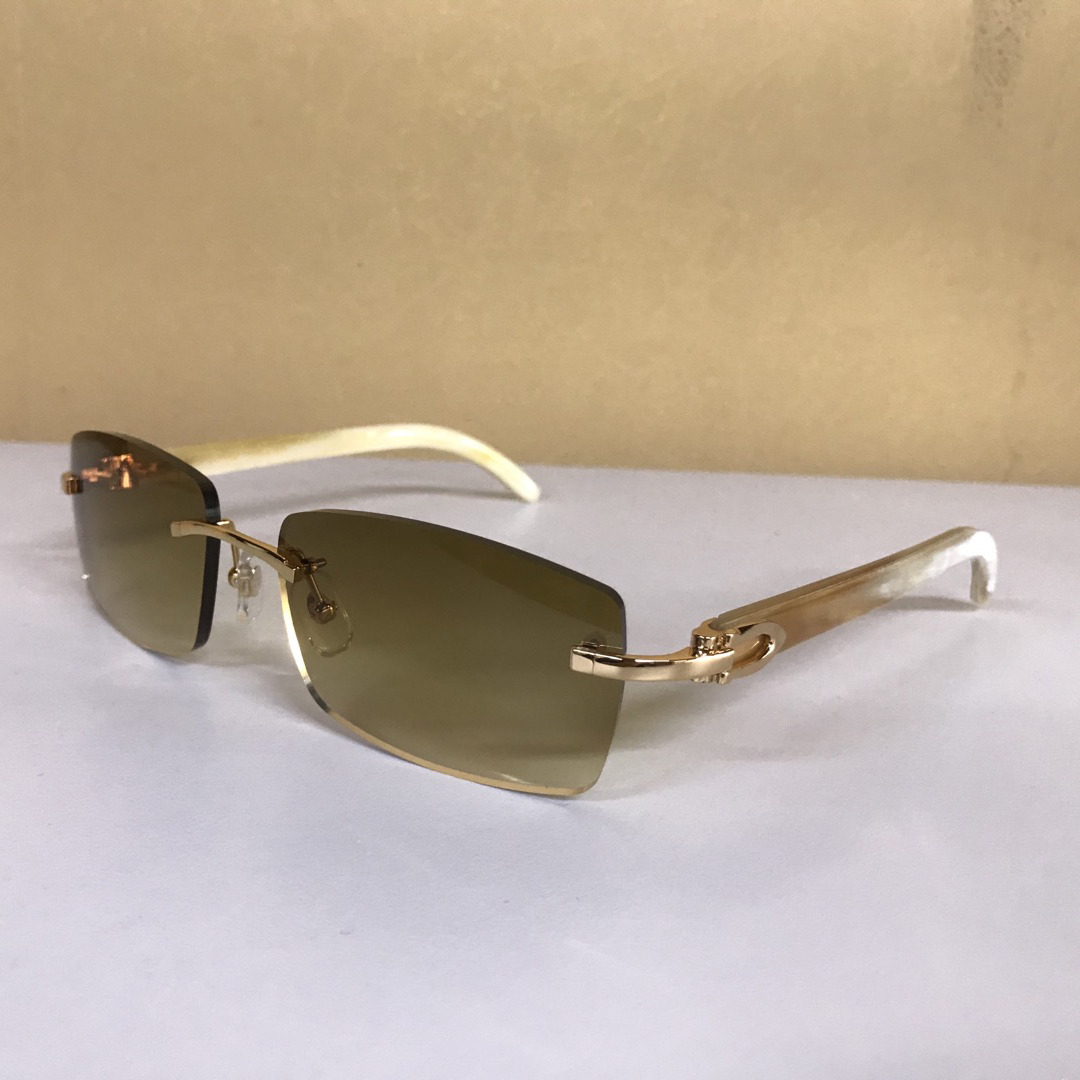 Cartier 3524012 White Buffalo Eyeglasses In Gold - DesignerGu