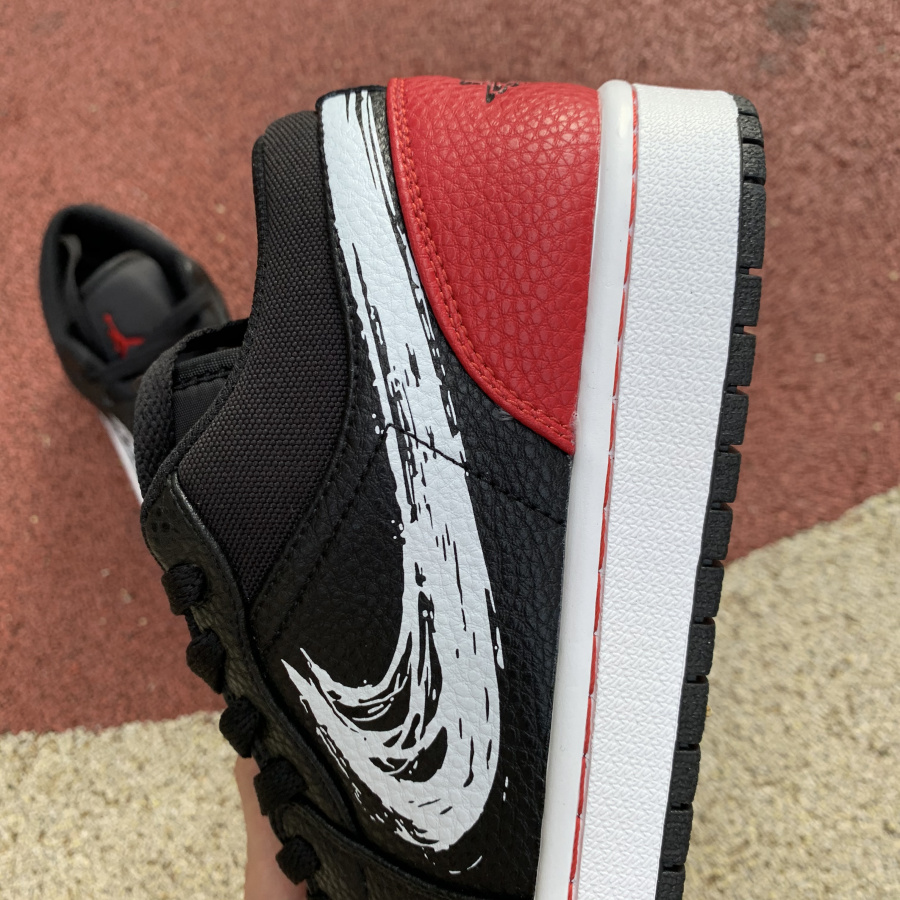 Jordan AJ1 Low Brushstroke DA4659-001 - DesignerGu