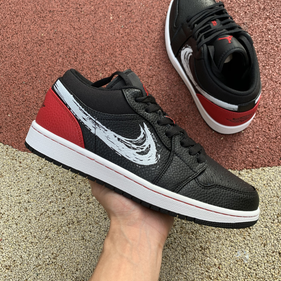 Jordan AJ1 Low Brushstroke DA4659-001 - DesignerGu