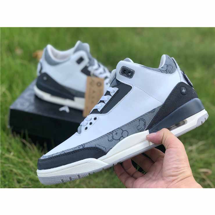 Jordan Kwas X AJ3 Fresh Water White/Light Grey Sneakers - DesignerGu