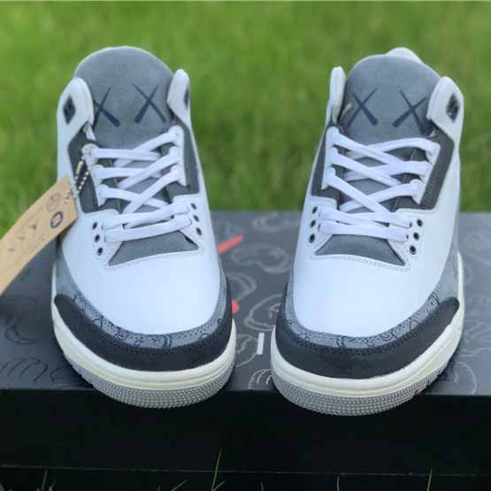 Jordan Kwas X AJ3 Fresh Water White/Light Grey Sneakers - DesignerGu