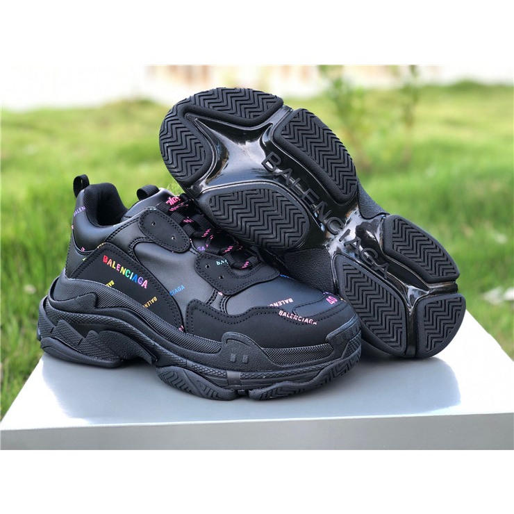 Balenciaga Allover Logo Triple S Sneaker - DesignerGu