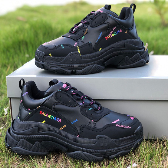 Balenciaga Allover Logo Triple S Sneaker - DesignerGu