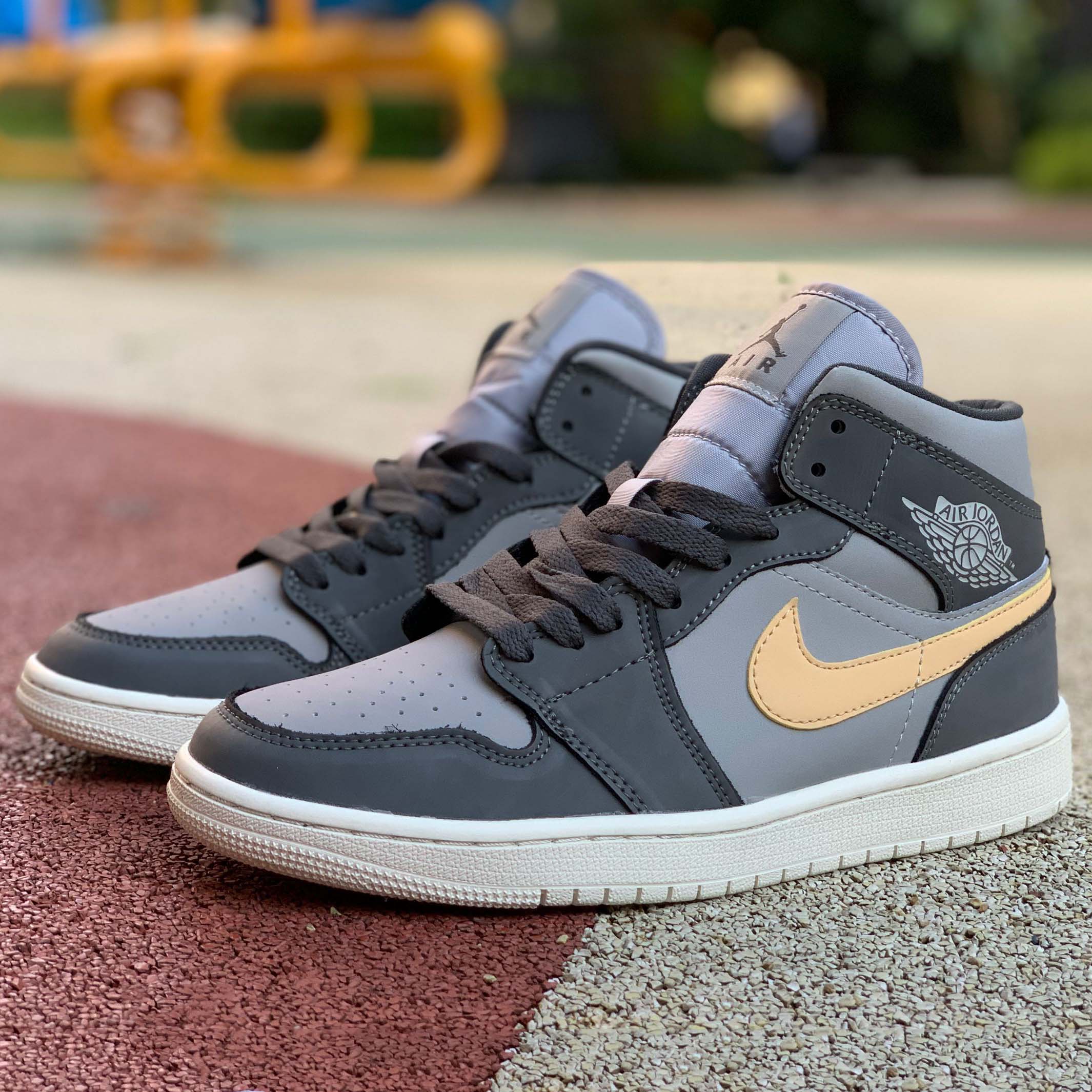 Jordan Air 1 Mid Iron Grey/White Onyx BQ6472 020 - DesignerGu