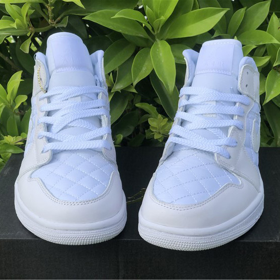 Jordan Air 1 Mid White Quilted DB6078-100 - DesignerGu