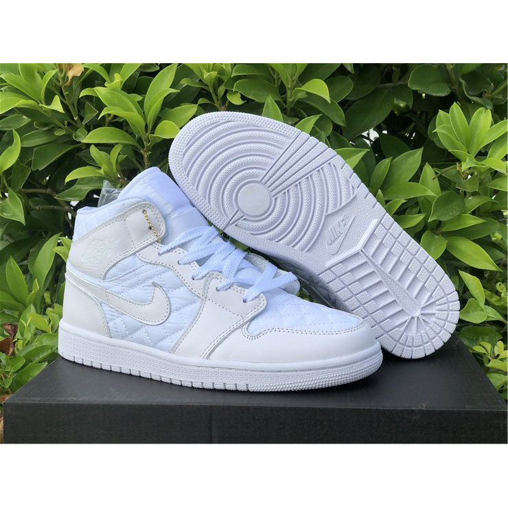 Jordan Air 1 Mid White Quilted DB6078-100 - DesignerGu