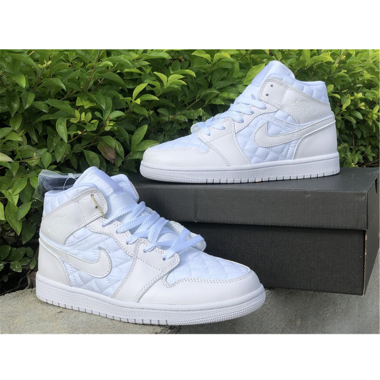 Jordan Air 1 Mid White Quilted DB6078-100 - DesignerGu