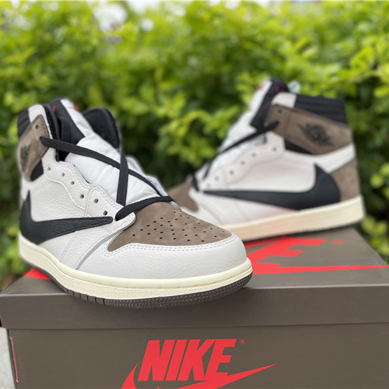 Jordan Travis Scott Air 1 Mocha CD4487-100 - DesignerGu