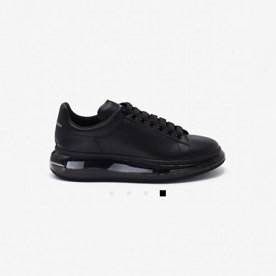 Alexander Mqueen Air Platform Leather Sneakers Black - DesignerGu