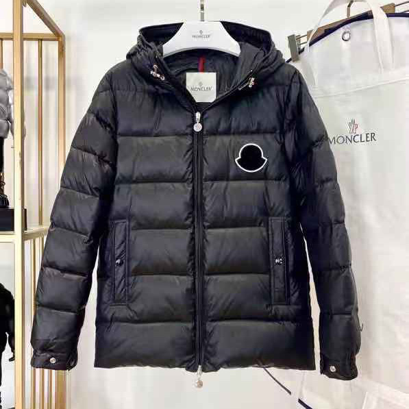 Moncler Logo Print Down Jacket  - DesignerGu