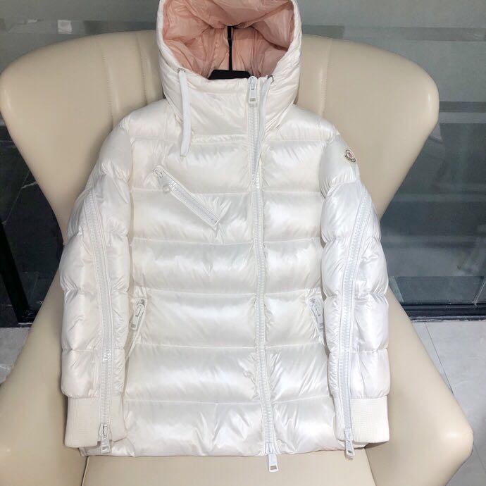 Moncler White Zipper Down Jacket  - DesignerGu