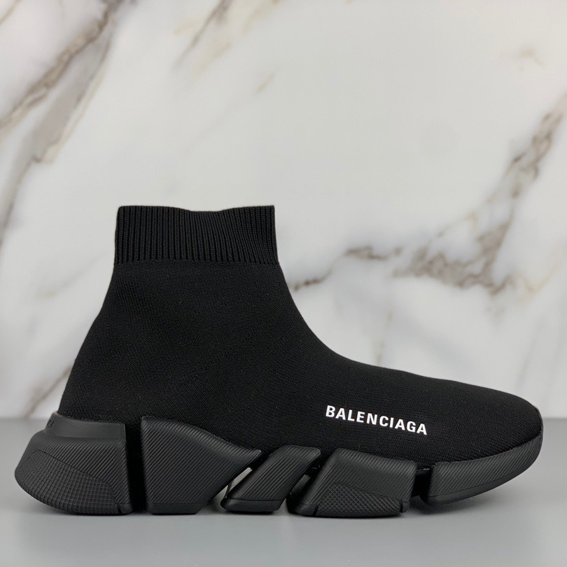 Balenciaga Black Speed.2 Lt Knit Sole - DesignerGu