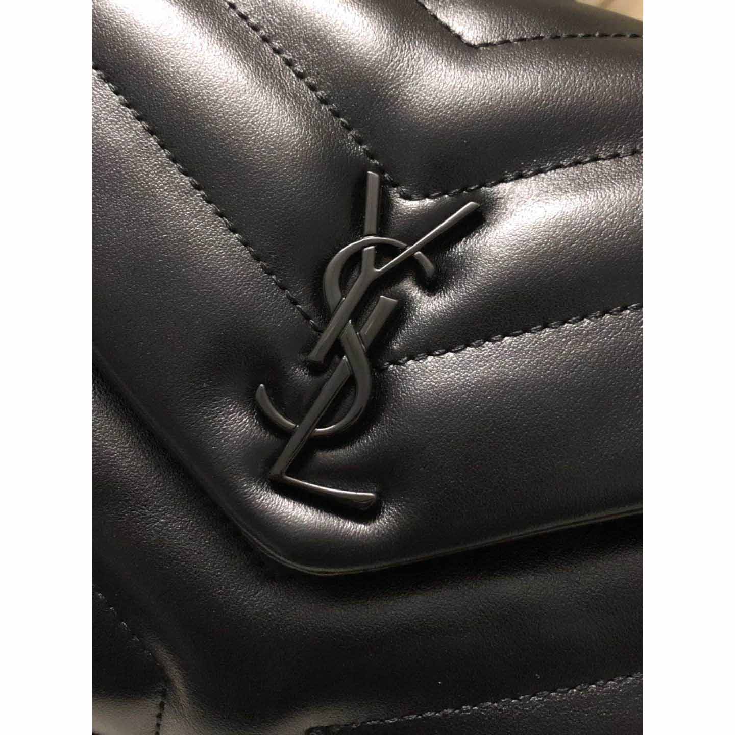 Saint Laurent Black Leather Shoulder Bag  - DesignerGu