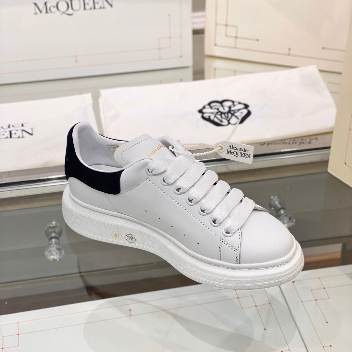 Alexander Mqueen Air Platform Suede Leather Sneakers  - DesignerGu