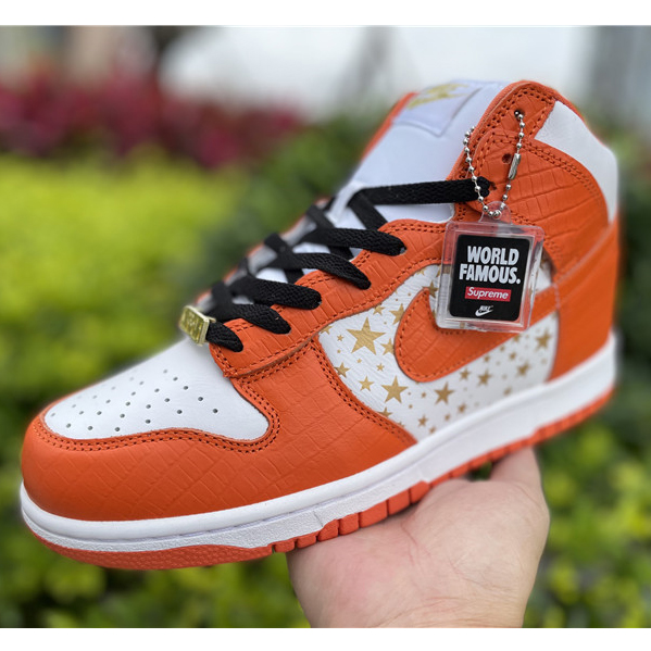 Nike Dunk High Pro SB Supreme Orange Stars - DesignerGu