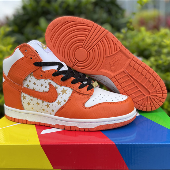 Nike Dunk High Pro SB Supreme Orange Stars - DesignerGu