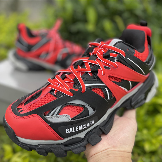 Balenciaga Track Sneakers In Red Grey Black - DesignerGu