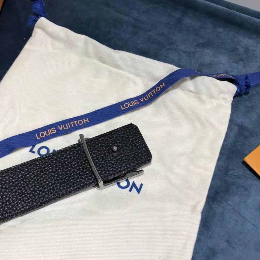 Louis Vuitton Carton Black Belt 40MM - DesignerGu