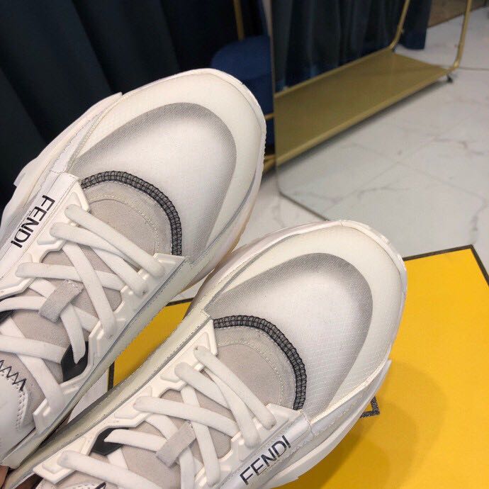 Fendi White Low Top Sneakers - DesignerGu