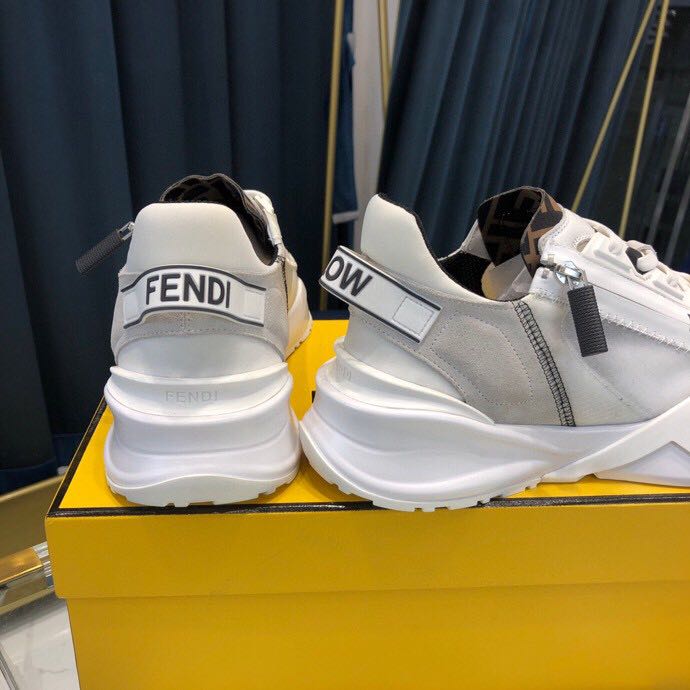 Fendi White Low Top Sneakers - DesignerGu