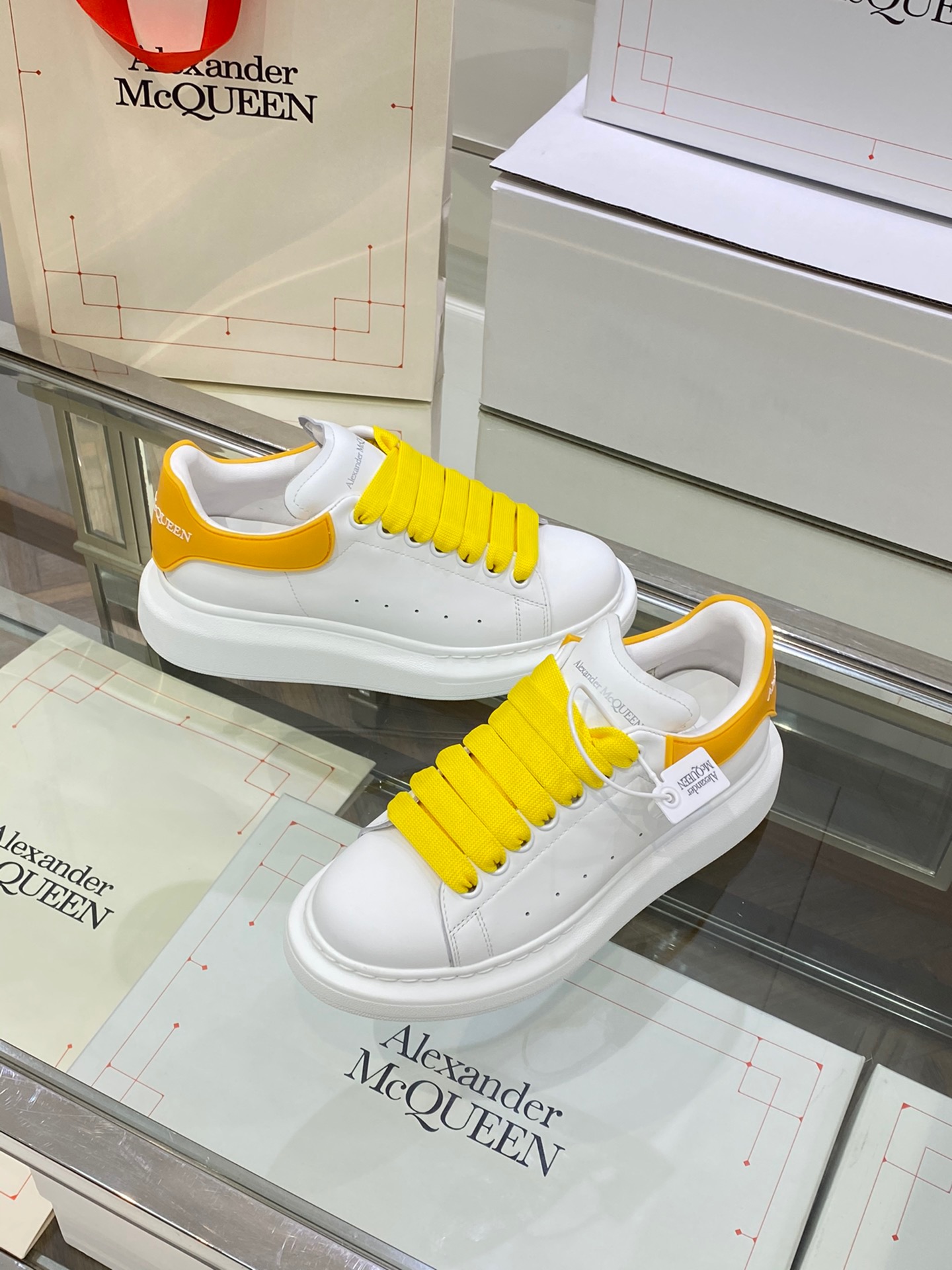 Alexander Mqueen Low-Top Air Platform Leather Sneakers    - DesignerGu