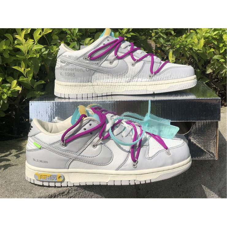 Nike Dunk Low Off-White Lot 21 Sneaker     DM1602-100 - DesignerGu