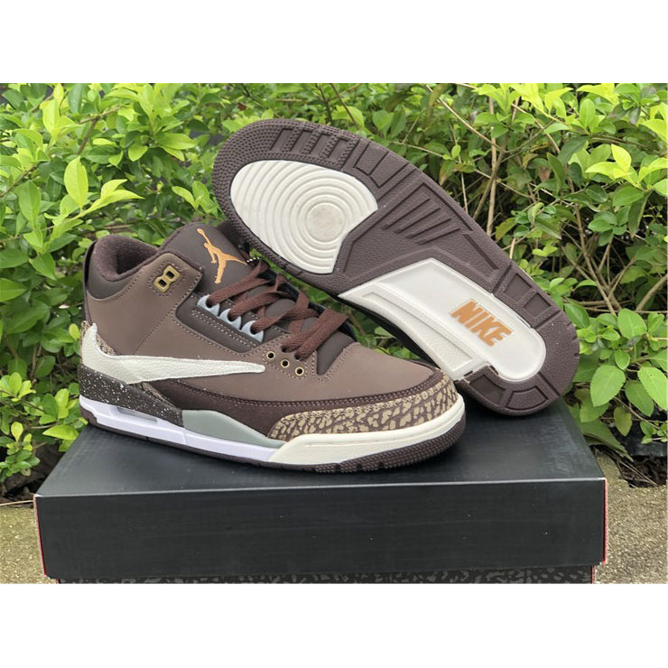 Jordan  Travis Scott X AJ 3 Brown  - DesignerGu