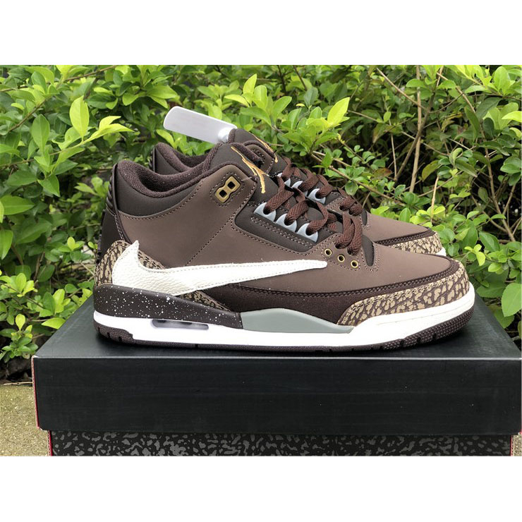 Jordan  Travis Scott X AJ 3 Brown  - DesignerGu