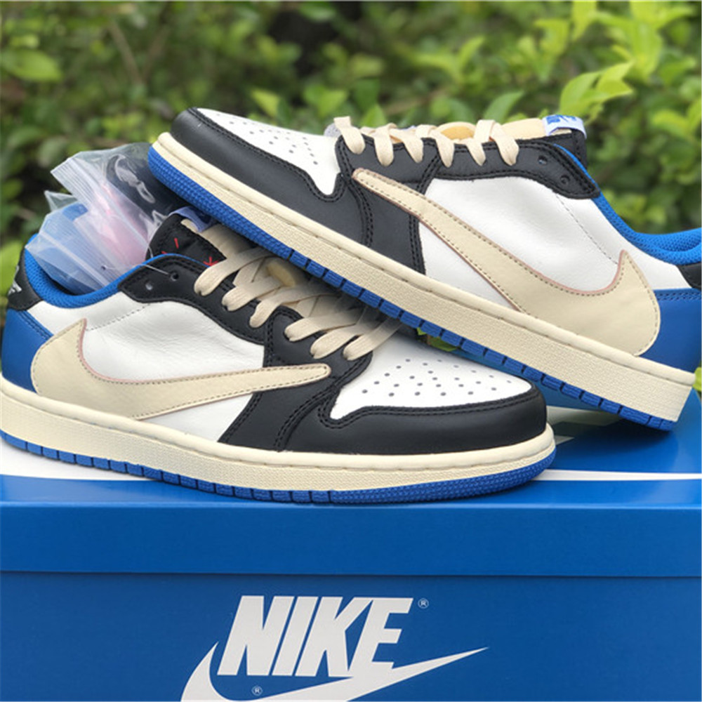 Jordan Travis Scott X Fragment X AJ1 Low OG Sneaker DM7866-140 - DesignerGu