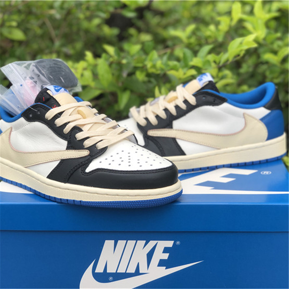 Jordan Travis Scott X Fragment X AJ1 Low OG Sneaker DM7866-140 - DesignerGu