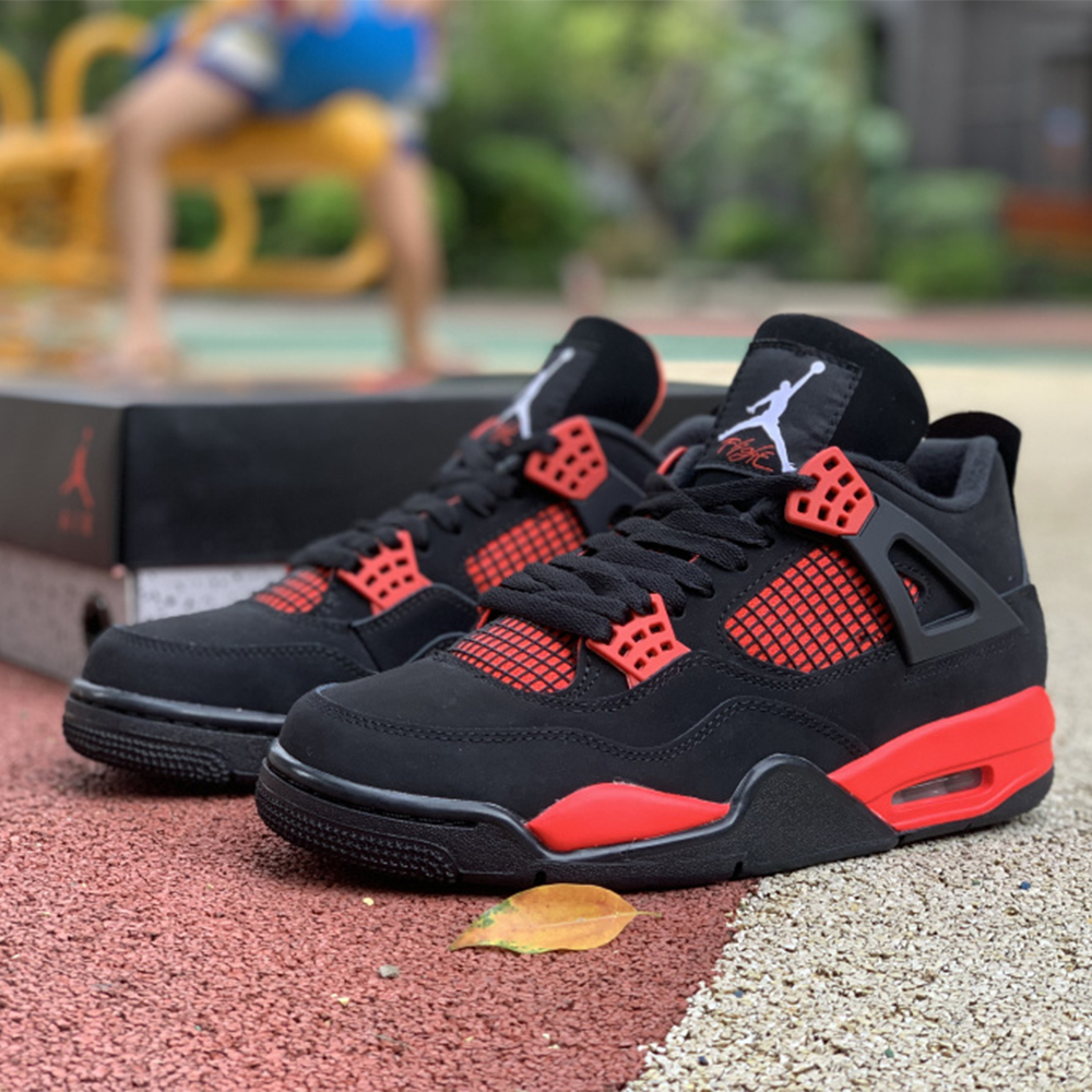 Jordan AJ 4  "Red Thunder" Sneakers - DesignerGu