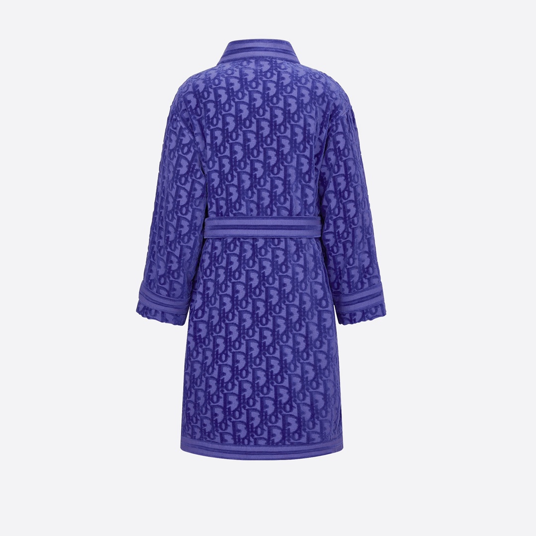 Dior Oblique Bathrobe In Purple - DesignerGu