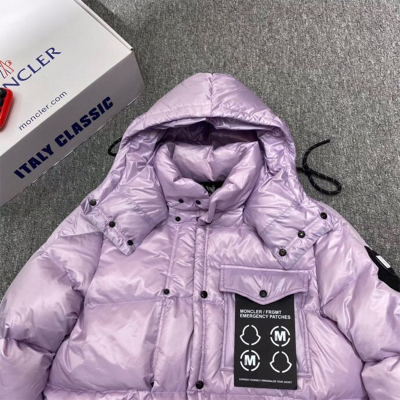 Moncler Anthemyx Short Down Jacket In Light Lilac - DesignerGu