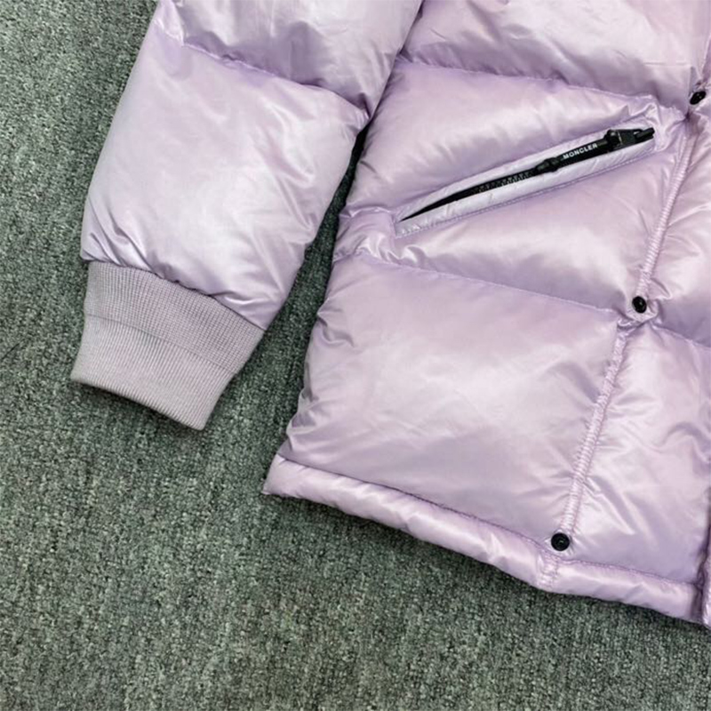 Moncler Anthemyx Short Down Jacket In Light Lilac - DesignerGu