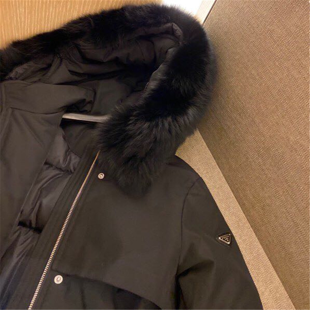 Prada Detachable Long Down Jacket(Black) - DesignerGu