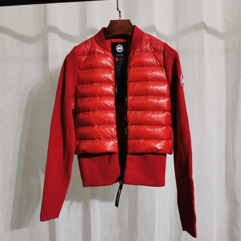 Moncler Women Padded Knit Short Down Jacket Red - DesignerGu