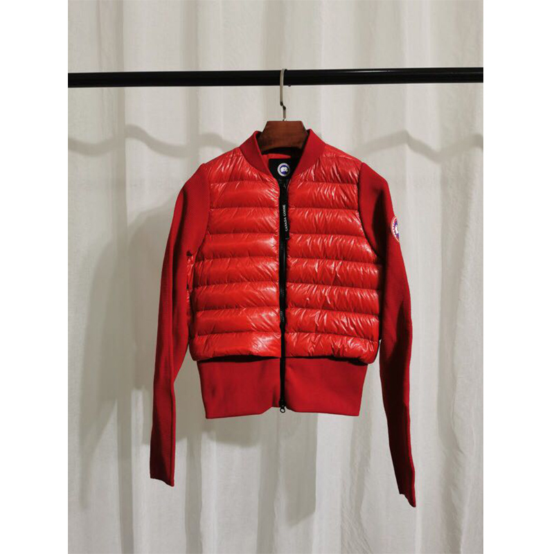 Moncler Women Padded Knit Short Down Jacket Red - DesignerGu