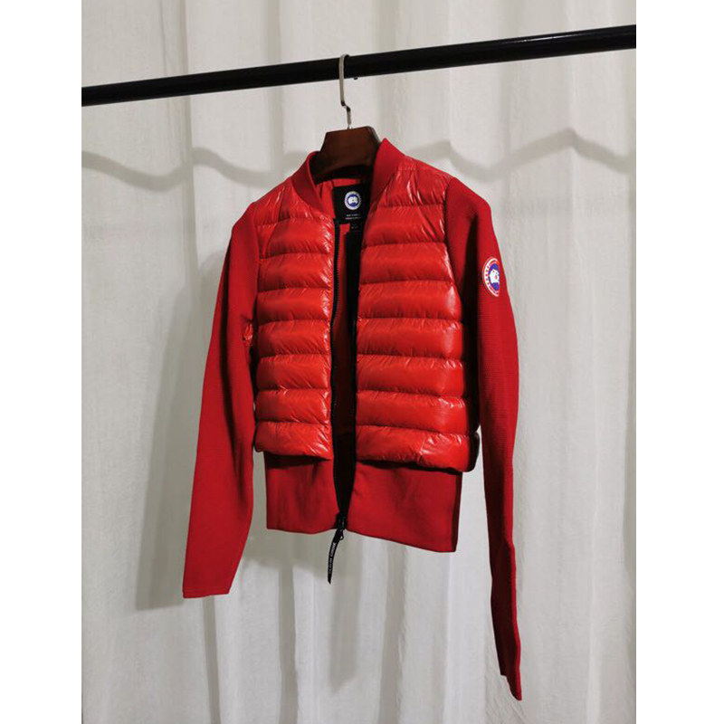 Moncler Women Padded Knit Short Down Jacket Red - DesignerGu