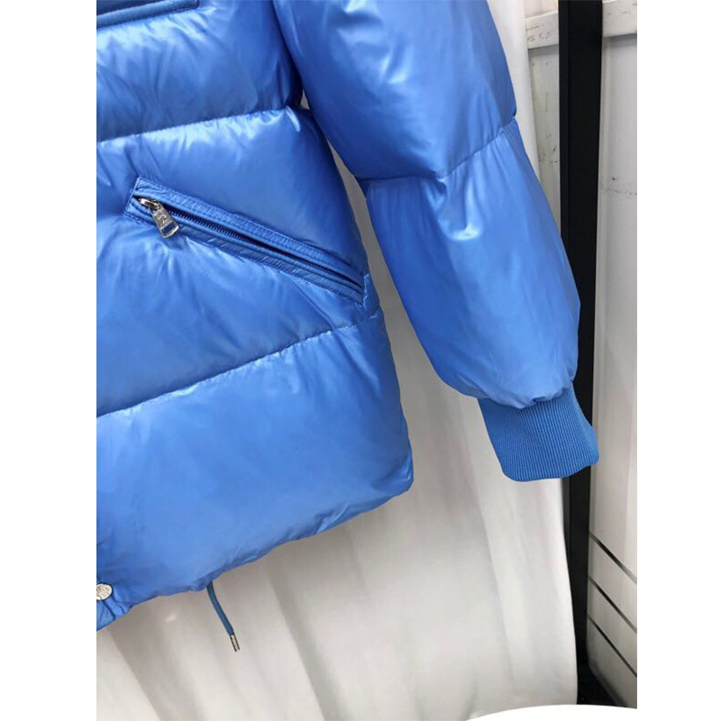 Moncler Lamentin Short Down Jacket In Blue - DesignerGu