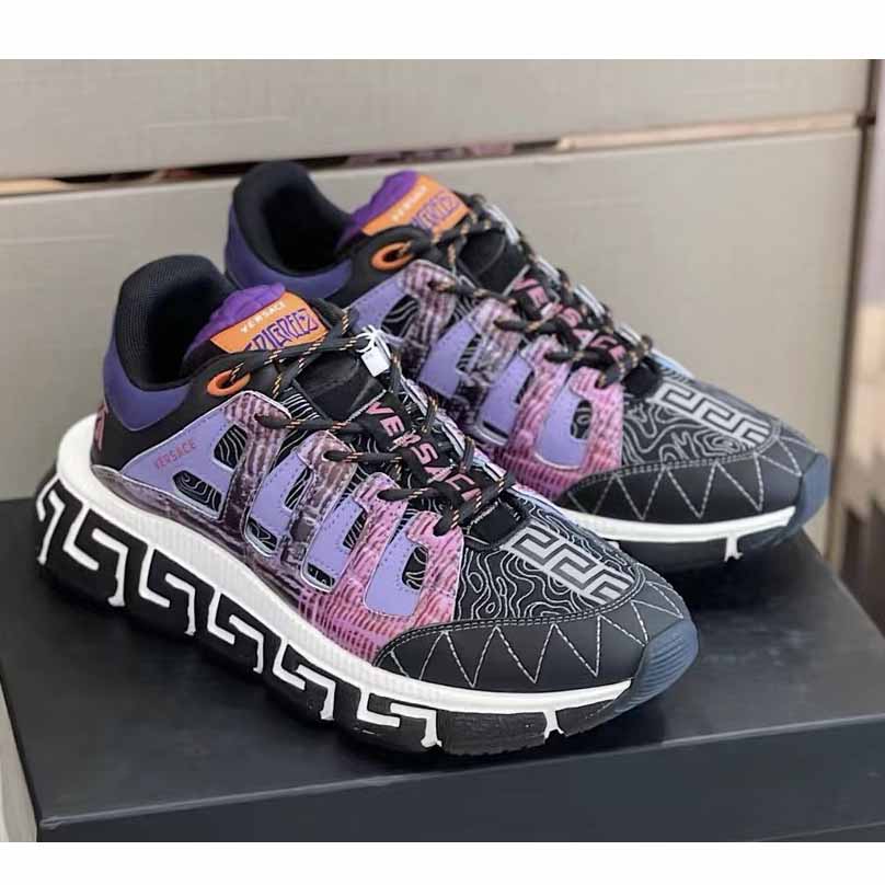 Versace Trigreca Sneakers Purple - DesignerGu