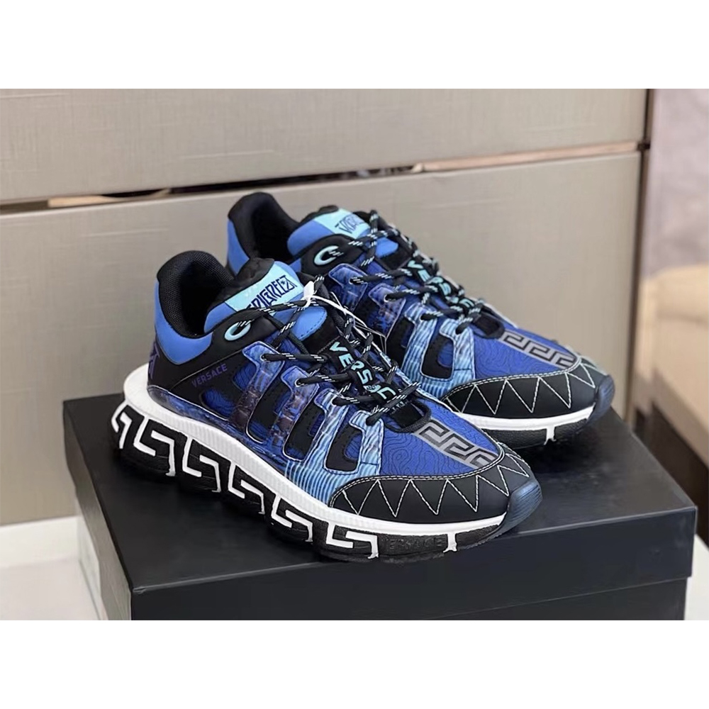 Versace Trigreca Sneakers Blue - DesignerGu