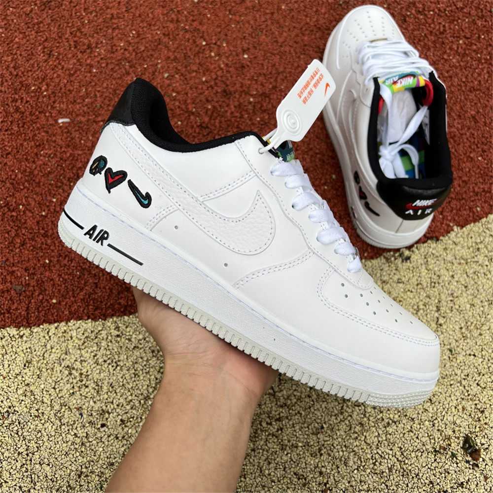 Jordan Nike Air Force 1 Low "Peace, Love, Basketball" Boarding Shoes DM8148-100 - DesignerGu