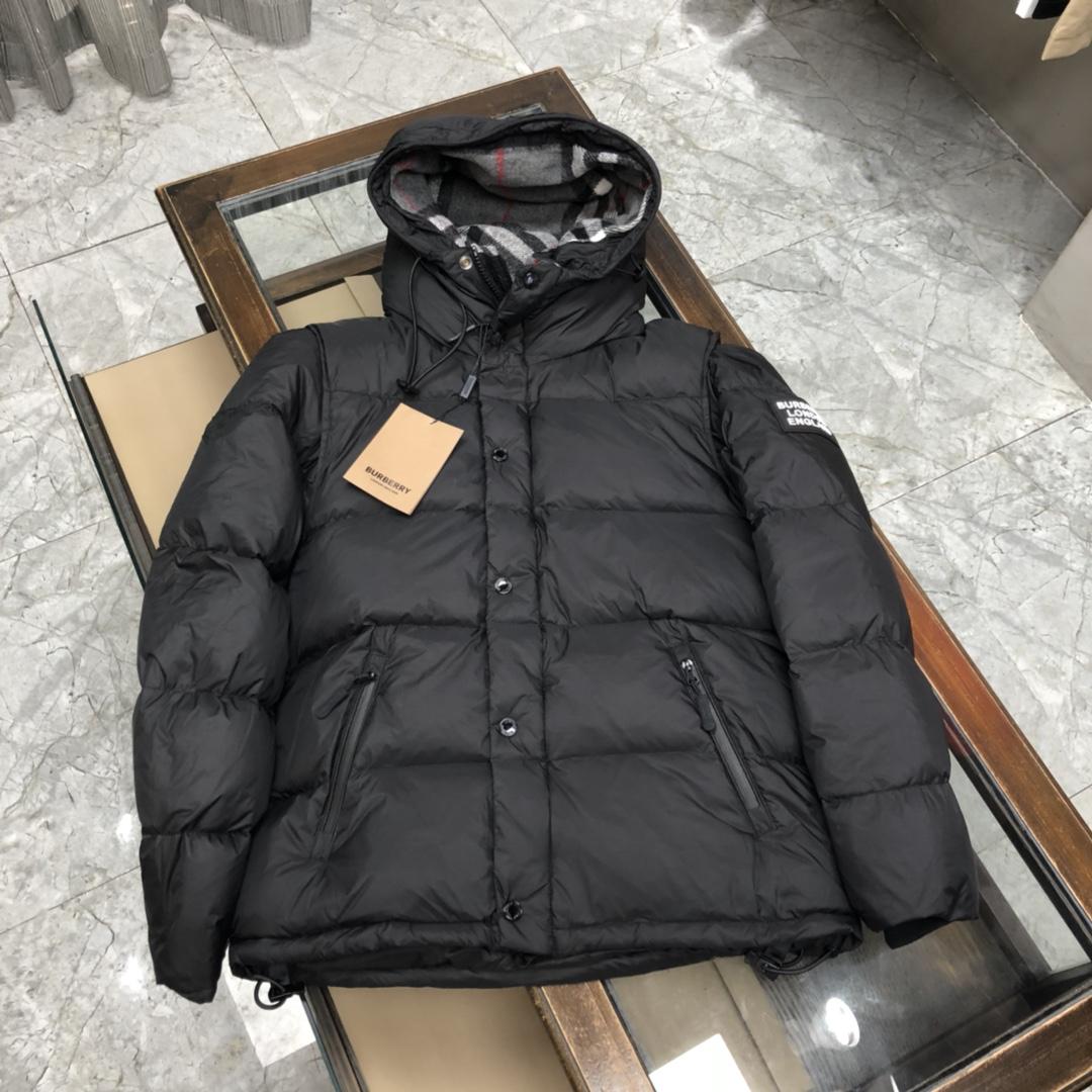 Burberry Logo Print Down Jacket - DesignerGu